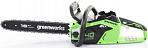 Пила аккумуляторная цепная GreenWorks GD40CS18 16" без АКБ и ЗУ (PRC, BL 40В, 3/8"-1.1-56E, 3.8 кг)